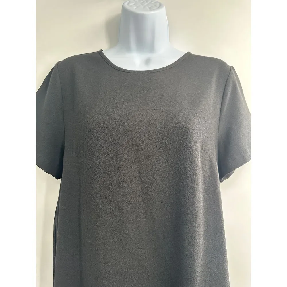 Felicity &‎ Coco Black Short Sleeve Shift Dress Small